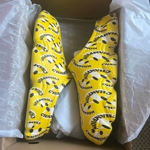 Champion Super Mens Meloso Smile Clog Shoes Yellow CPS10715M